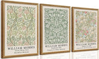 SYWENNOI Wood Framed Wall Art Print, Classic William Morris Floral Print by SYWENNOICanvasWallArt