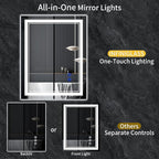 40"x32" LED Bathroom Mirror - Image 2