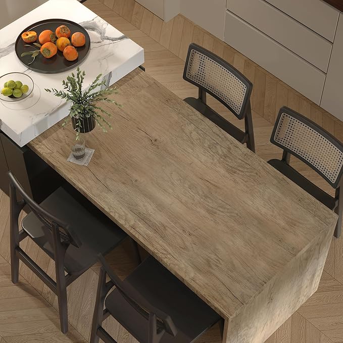 BOMENG Thick Brown Wood Contact Paper Peel and Stick Wallpaper Roll Self - Image 7