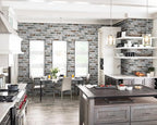 Guvana 17.3"×472.4" Brick Peel and Stick Wallpaper Red/Blue/Grey Brick Contact - Image 5