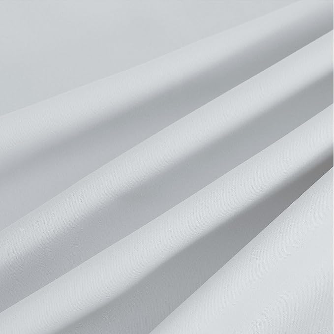 NICETOWN Room Darkening Draperies Curtains Panels, 2 Panels Greyish White W52 x - Image 9
