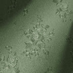 Erfoni 197"x17.7" Green Thicken Floral Embossed Wall Paper Pure Green Peel and by Erfoni