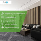 Art3d 4-Pack 12" x 93" Soundproof Wood Slat Panels, 31 sq.ft Acoustic Wall - Image 6