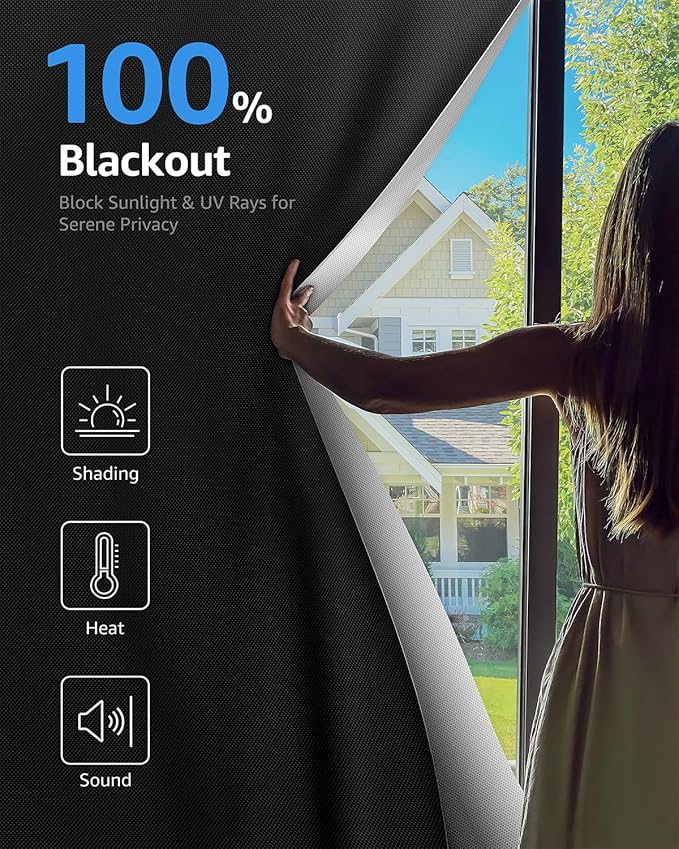 Sumobaby Blackout Curtains for Bedroom Portable 69"x84", No Drill Blackout - Image 2