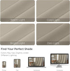 CUCRAF Light Beige Blackout Curtains Customize, Rod Pocket Room Darkening - Image 4