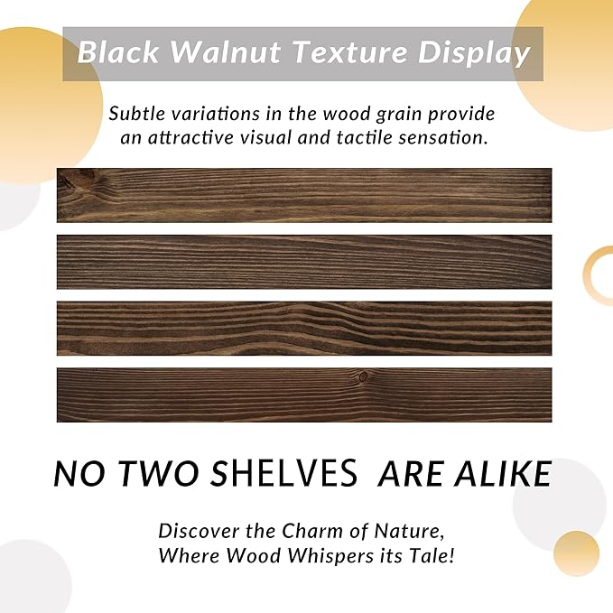 72 Inch Floating Shelves Set of 2, 8-in Deep High End Real Solid Wood Floating - Image 8