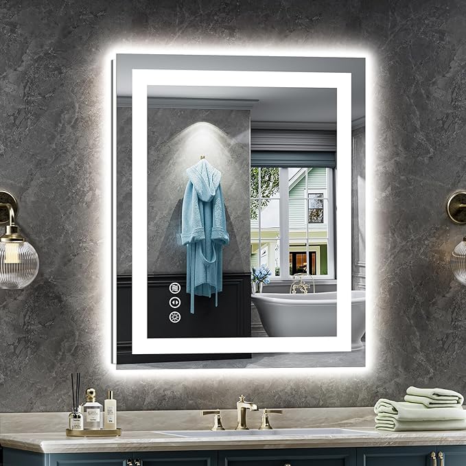 Briivue 24x30 Inch LED Bathroom Mirror by Briivuemodernmirrors