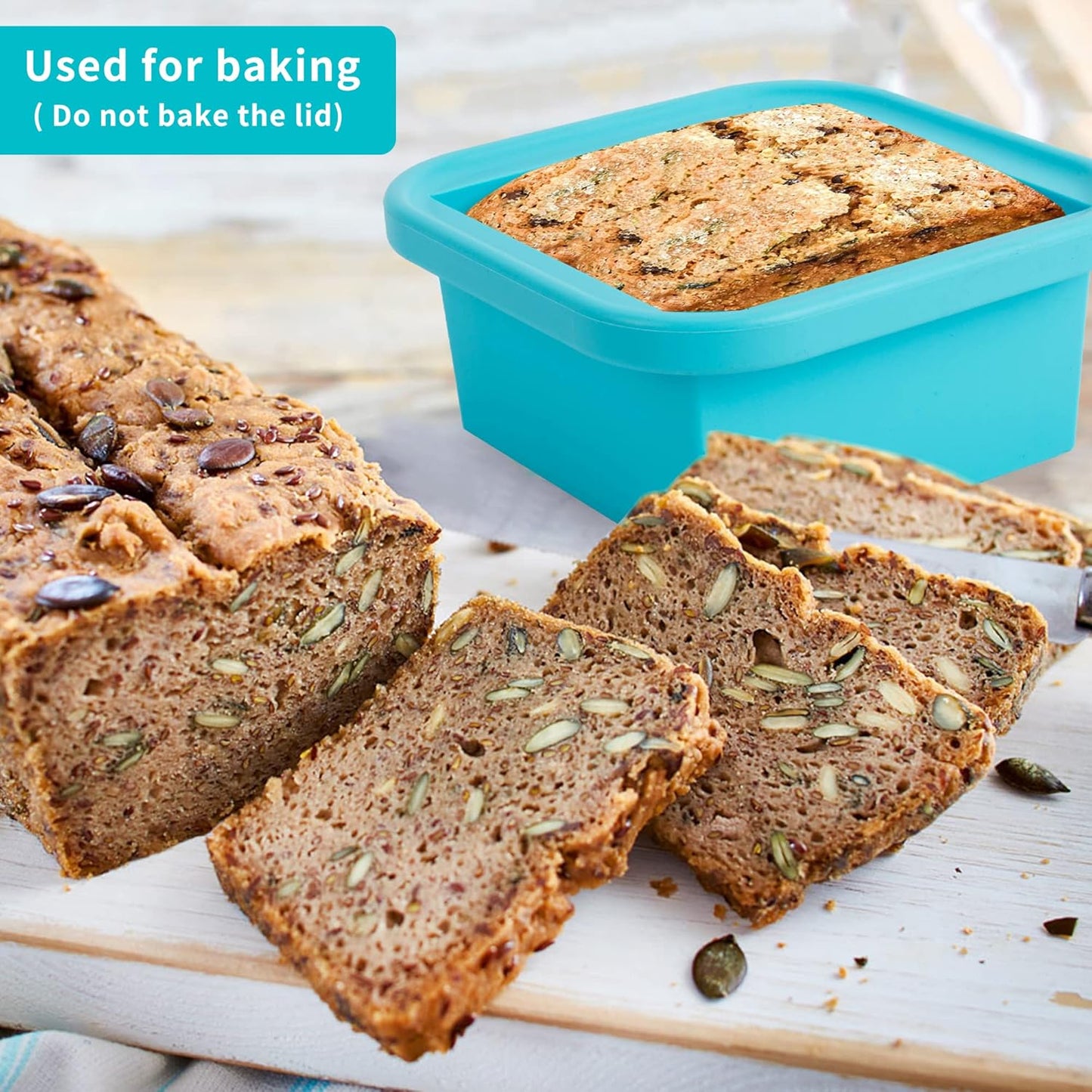 Silicone Freezing Tray with Lid - 2-Cup 4 Pack Freezer Containers,Make 1 Perfect Freezing,Storing Soups, Foods, Stews, Dips or Sauces Simple and Convenient Color Aqua