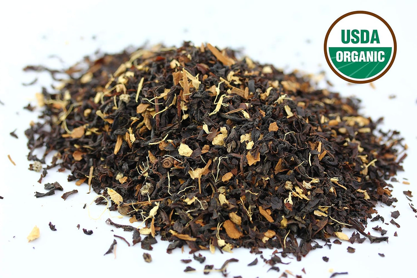 Classic Chai Tea Loose Leaf | CEYLON (110+ Cups) | 100% CERTIFIED ORGANIC Chai Ingredients| Black Tea, Cinnamon, Cardamom, Cloves & Black Pepper | Brews Chai Latte | Ancient Indian House Recipe | 8oz
