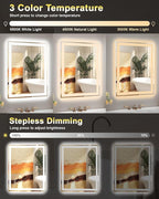 24x32 LED Bathroom Mirror with Lights, Super Bright Front & Backlit Vanity - Image 2