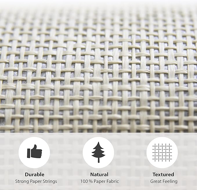 Ansehan Wallcovering W711 Terraces Collection 36" W x 8 Yard L, Natural Paper - Image 5