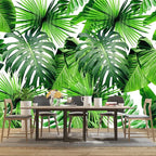 Tropical Green Botanical Leaf Wallpaper Bedroom Plant Mural Room Decor Living - Image 3