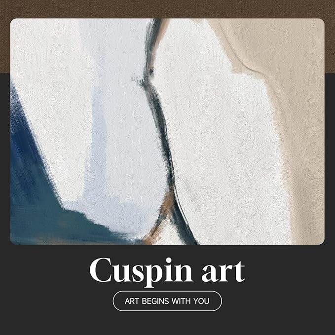 Large Framed Neutral Abstract Wall Art - Image 9
