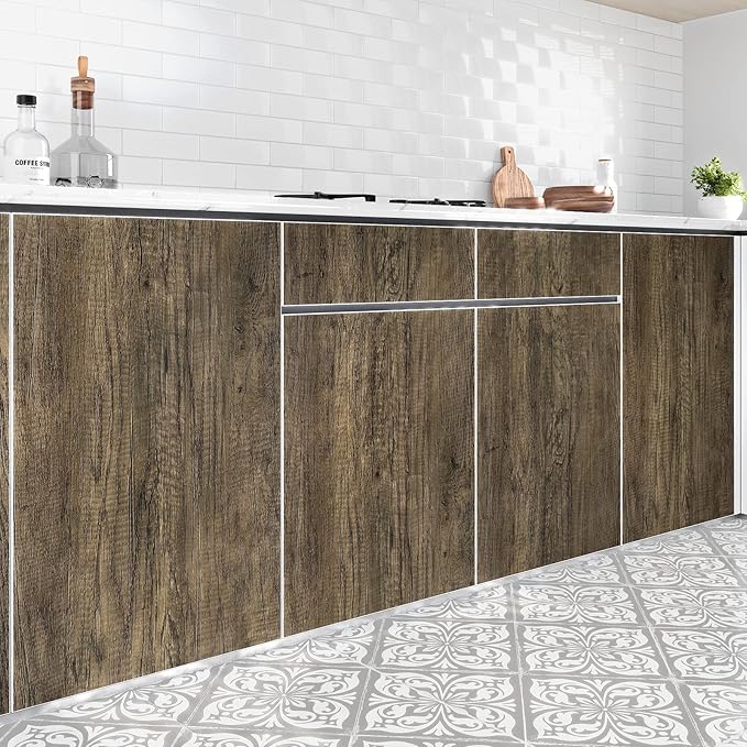 WESTICK Brown Wood Contact Paper Peel and Stick Countertops Waterproof Wood - Image 4