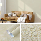 Guvana Grasscloth Peel and Stick Wallpaper Cream Textured Contact Paper Modern - Image 6