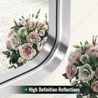 Easly Silver Bathroom Mirror for Wall, 36x24 Inch Rectangular Aluminum Alloy - Image 5