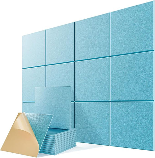 12 Pack Self-Adhesive Acoustic Panels, Soundproof Wall Panels by Lebenforce