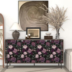 Purple Pink Rose Wallpaper Peel and Stick Vintage Floral Contact Paper 17.5in - Image 7