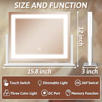 FENNIO Vanity Mirror with Lights, 3 Color Modes & Brightness Adjustable - Image 4