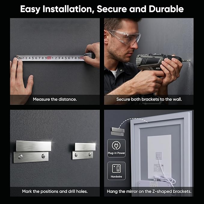 Antok 24"x 36" LED Bathroom Mirror - Image 9