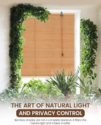23" Wx48 H Bamboo Blinds Roller Shades - Image 8