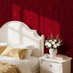 17.7"x317" Burgundy Suede Wallpaper Self Adhesive Velvet Flocking Liner Soft - Image 3