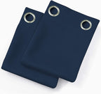 LEMOMO Navy Blue Blackout Curtains/52 x 72 Inch/Set of 2 Panels Room Darkening - Image 9