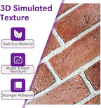 3D Faux Brick Wall Panels Peel and Stick, Small Brick-Look Textured Wall Sticker - Image 4