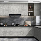 15.75"x393.70" Gray Wallpaper Grasscloth Peel and Stick Wallpaper Faux Linen - Image 8