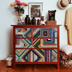 Retro Textured Peel and Stick Wallpaper Geometric Patchwork color Mosaic - Image 6