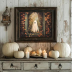 Vodefoad 10Pcs Vintage Halloween Canvas Wall Art Retro Pumpkin Poster Victorian - Image 7