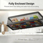 PUSDON 16.5-Inch Extra Long Slim Mesh Shower Caddy, Wall Mounted Bathroom - Image 4
