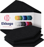Acoustic Panels 12-Pack Soundproof Wall Panels 14"X12.1"X0.4" Sound Panels High by EkkogoAcousticPanels