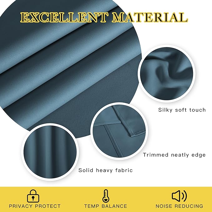 NICETOWN Door Curtain for Closet Doors 80 Inches Long 1 Panel, Room Divider - Image 2