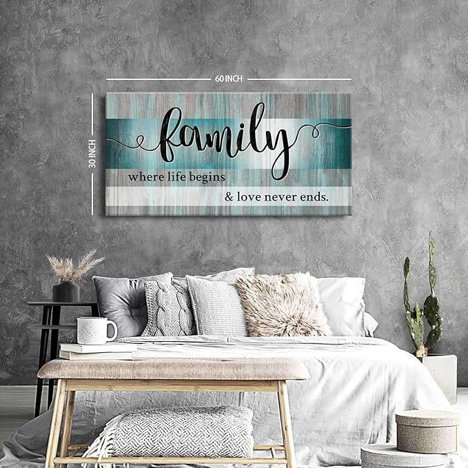 Teal Family Wall Art Family Signs - Image 6