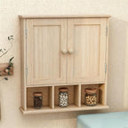 TaoHFE Natural Wooden Color Bathroom Wall Cabinet - Image 8