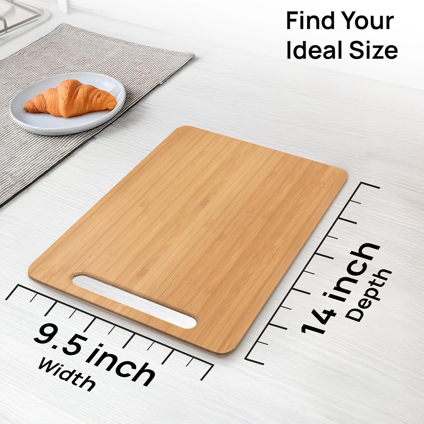 Ibyx Elegant Sliding Tray for Your Coffee Maker & Heavy Kitchen Appliances - Sturdy, Slides Easily from Under The Cabinet (Natural, 9.5”W x 14”D)