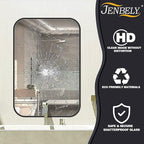 24x36 Inch Black Wall Mirror for Bathroom, Brushed Metal Framed Mirror - Image 5
