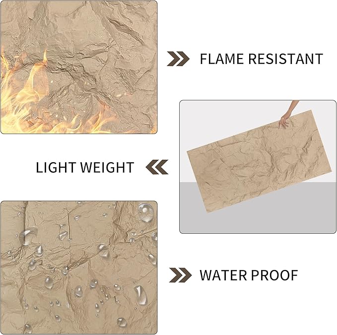 3D Faux Stone Wall Panels, Lightweight & Waterproof Accent Marble Rock Skin - Image 3
