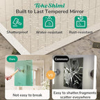 TokeShimi 55x36 Rectangle Bathroom Vanity Mirror Beveled, Tempered Frameless - Image 3