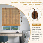 Bamboo Roman Shades Blinds for Windows - Image 5