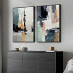 Framed Colorful Abstract Wall Art - Image 2