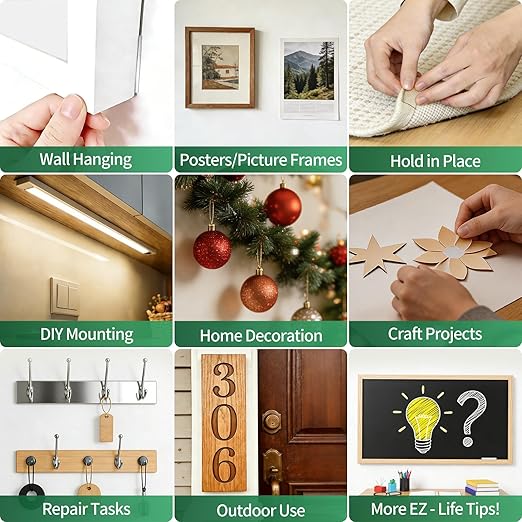 EZlifego Double Sided Tape Heavy Duty, Nano Adhesive Mounting Tape Wall Decor - Image 4