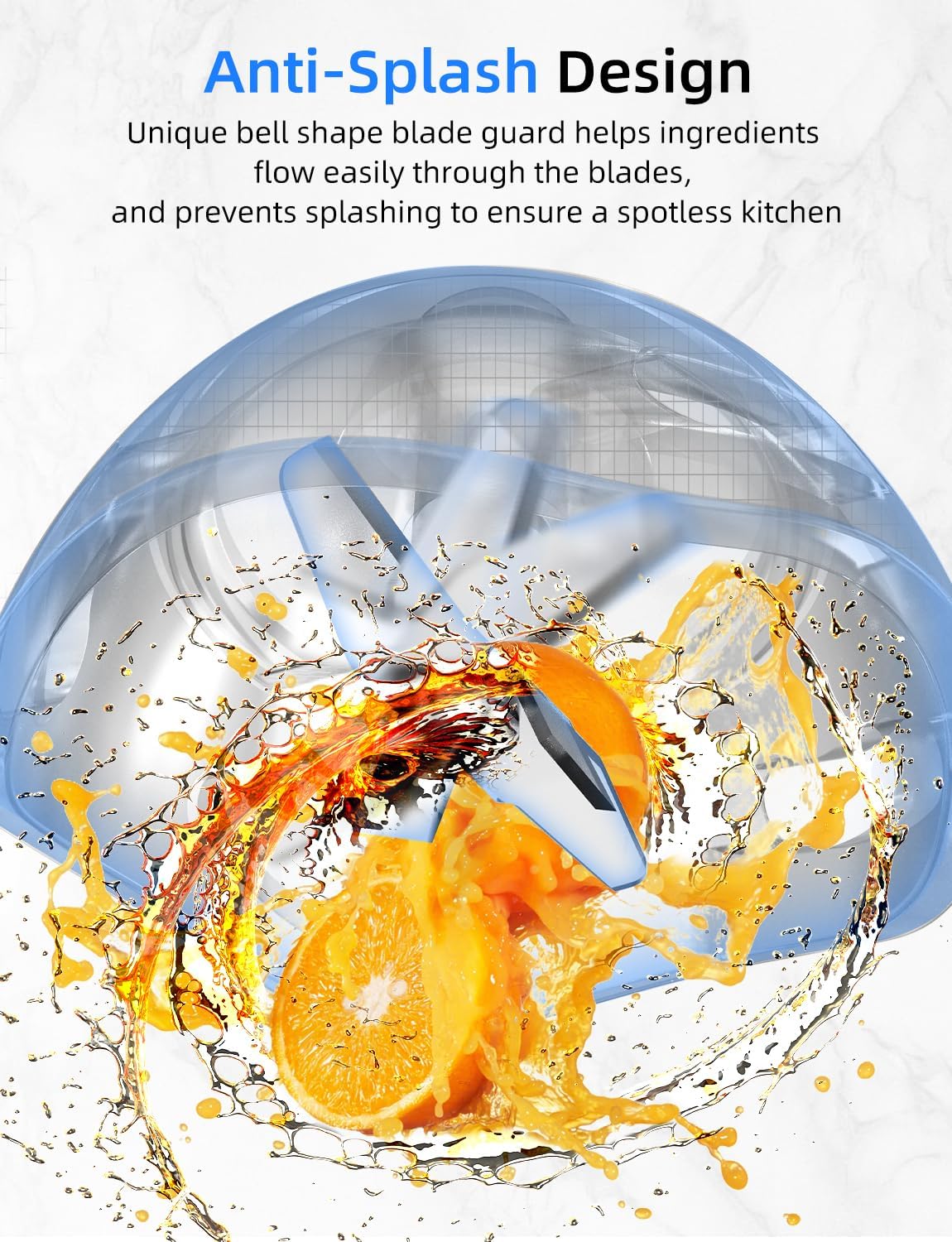 Immersion Blender, Heavy Duty Copper Motor, Stainless Steel Smart Stick with Egg Beaters, Potato Masher, Chopper/Food Processor