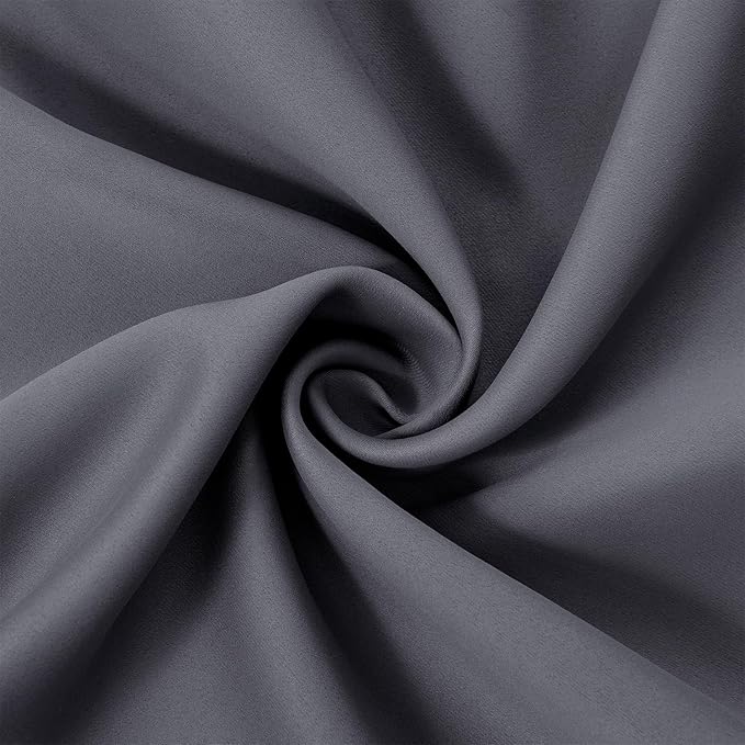 LEMOMO Grey Blackout Curtains 66 x 63 Inch Length/Set of 2 Curtain - Image 5