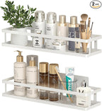 PUSDON 2-Pack 16.5" Extra Long Slim Shower Caddy, Adhesive Wall Mount Bathroom by PUSDON