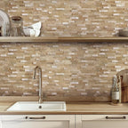 SUNWINGS 5-Sheet Peel and Stick Mosaic Natural 3D Stone Self Adhesive Marble - Image 4