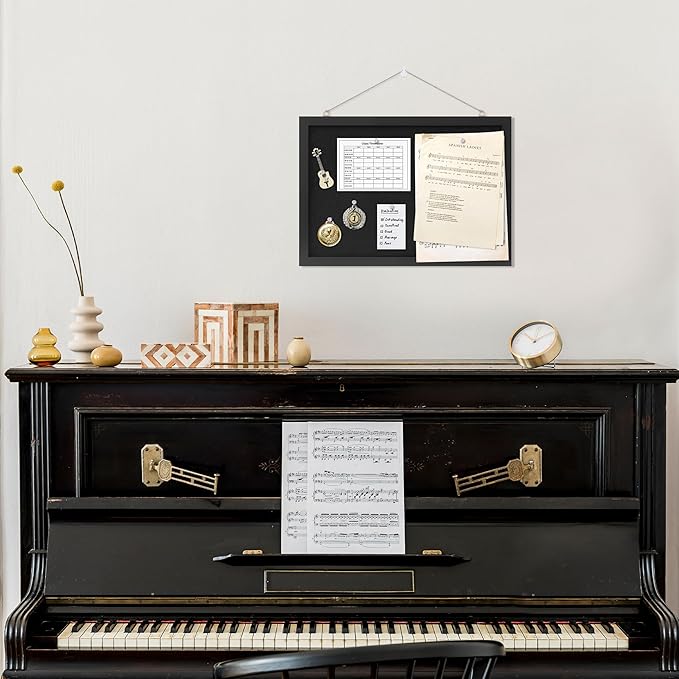 DAHAPYBOO Cork Board with Linen Black, Bulletin Board 17"x12" .Corkboards - Image 4