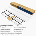 60 inch White Floating Shelves for Wall 8 -inch deep Set of 2, Heavy Duty Solid - Image 7