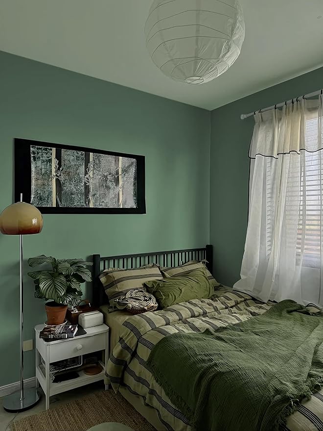 Dimoon 394''x17.7'' Green Peel and Stick Wallpaper Contact Paper Modern Self - Image 7